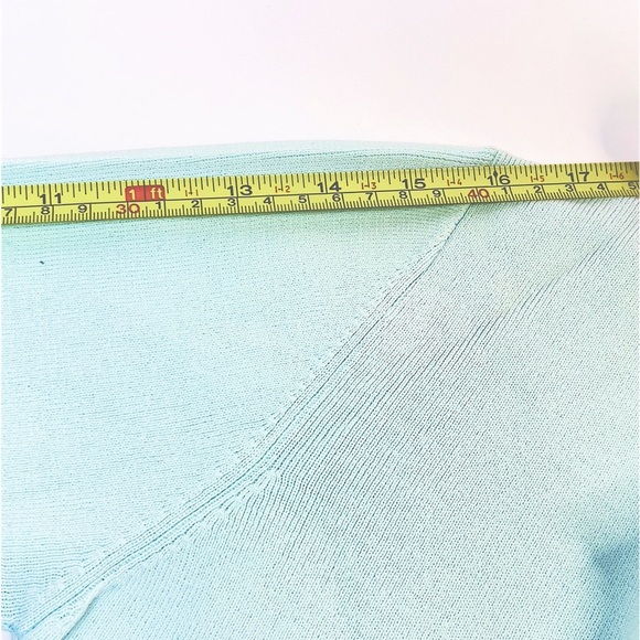 Joseph A Sky Blue Knit Hem Blouse - Picture 12 of 13